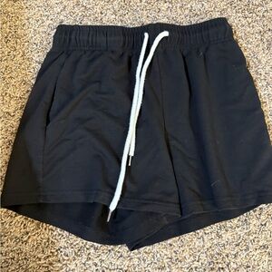 black cotton shorts